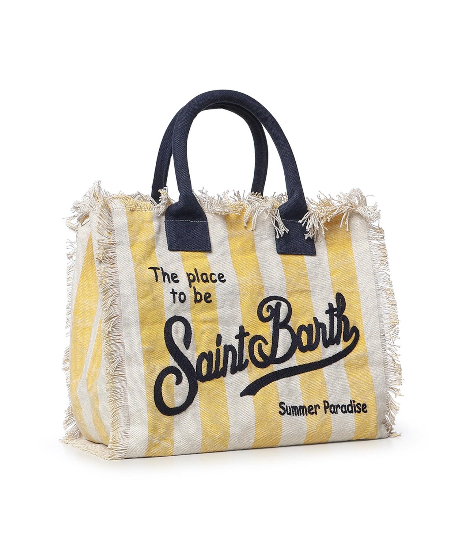 Borsa Vanity in canvas a righe VANI001 09510L MC2 SAINT BARTH 
