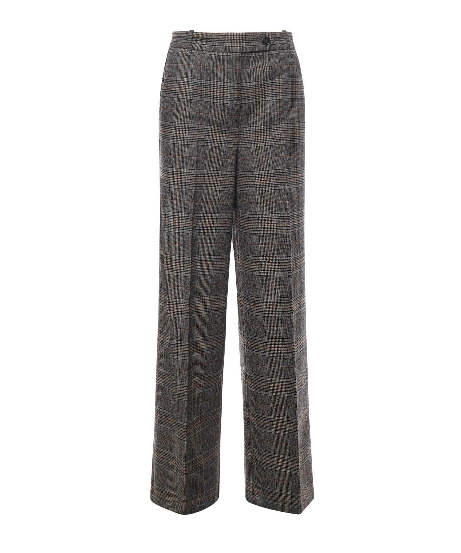 Pantaloni ampi con disegno check 106064 A2ZZPIP PINKO 