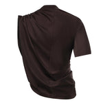 T-shirt cropped asimmetrica in jersey cotone 226JTS241JS0290 1983 COURREGES 
