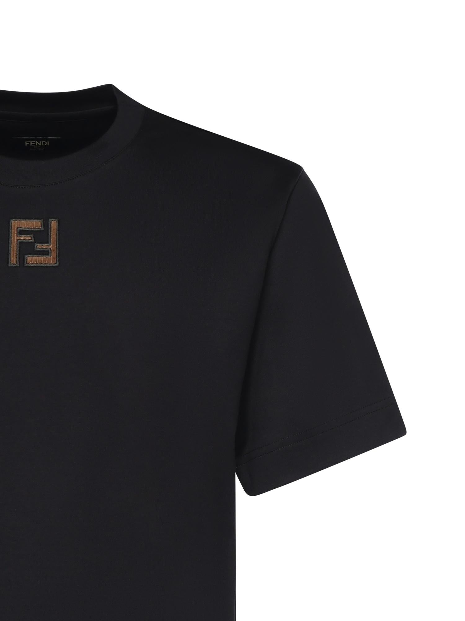 T-shirt in cotone con logo FY0936 AW0RF1UL6 FENDI 