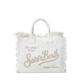Borsa Colette in canvas con logo COL0001 08246L MC2 SAINT BARTH 