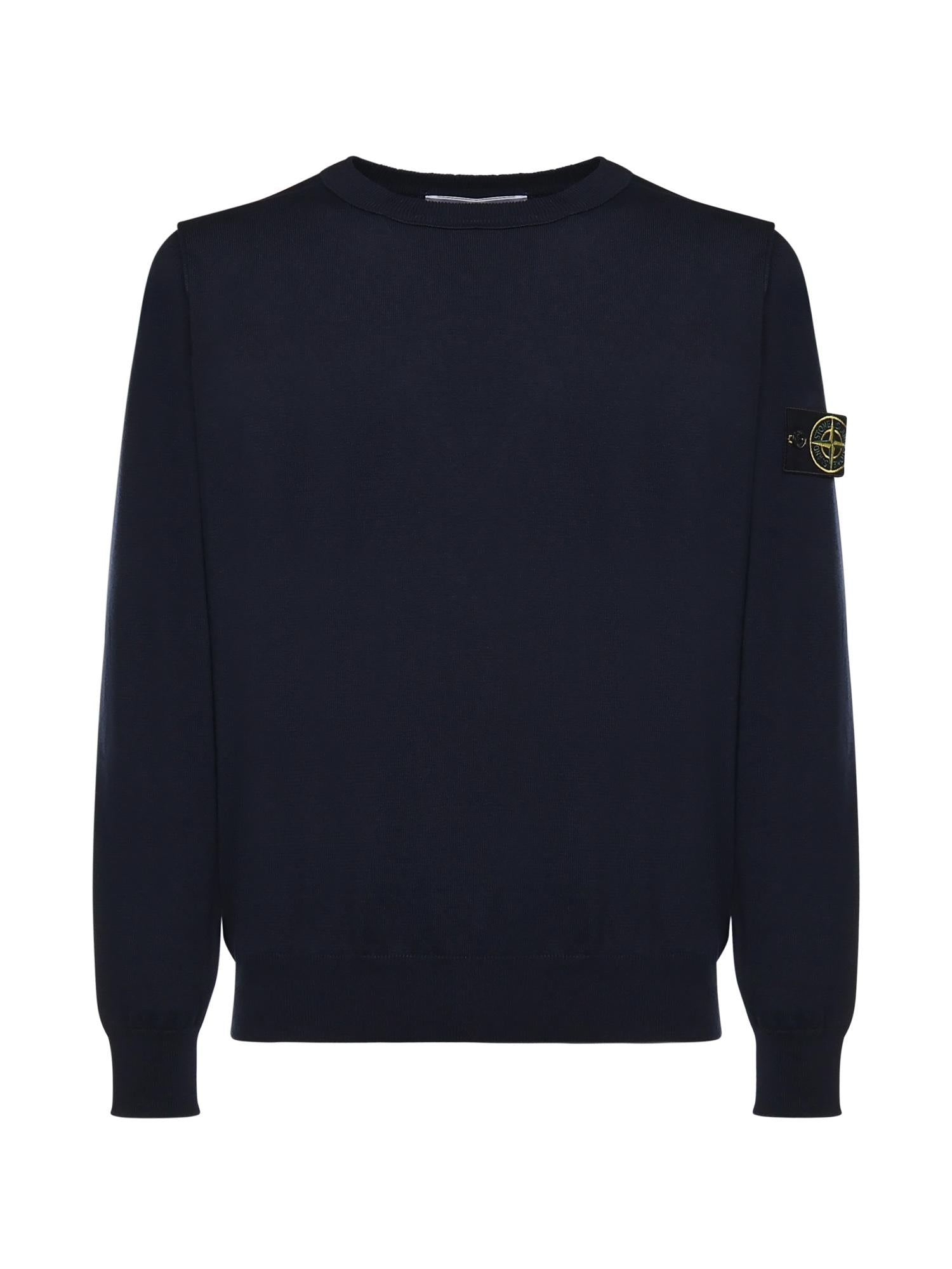 Maglione in cotone con logo L1S155100053 S00B2V0020 STONE ISLAND 