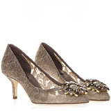 Décolleté Rainbow in pizzo con broche CD0066 AL19880703 DOLCE & GABBANA 