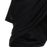 T-shirt cropped asimmetrica in jersey cotone 226JTS241JS0290 9999 COURREGES 