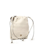 Borsa a spalla Mini Slouchy Bag in pelle con logo 105362 A0QOZ14Q PINKO 