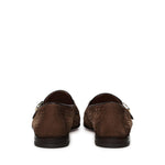 Mocassino con doppia fibbia in suede intrecciato MCNC19061LA3S AYCM21 SANTONI 