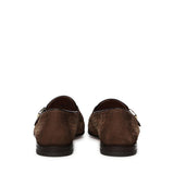 Mocassino con doppia fibbia in suede intrecciato MCNC19061LA3S AYCM21 SANTONI 