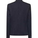 Blazer sfiancato in lana gessata 105626 A2QYEZ1 PINKO 