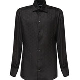 Camicia Martini in seta jacquard logo G5MM4T FJ1JYN0000 DOLCE & GABBANA 