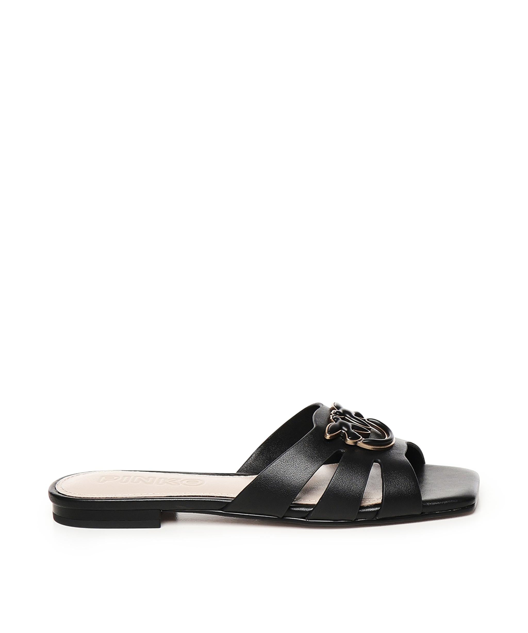 Ciabattine in nappa con logo uccellini SD0313 P003Z99 PINKO 