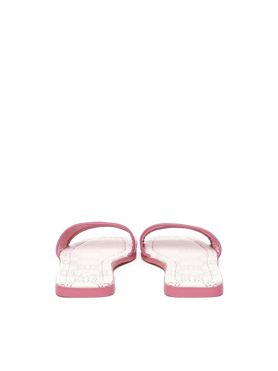 Sandali flat spirit in cuoio 73SC7U201CAN SPIRIT FLATBEIGE/FUXIA V° 73 