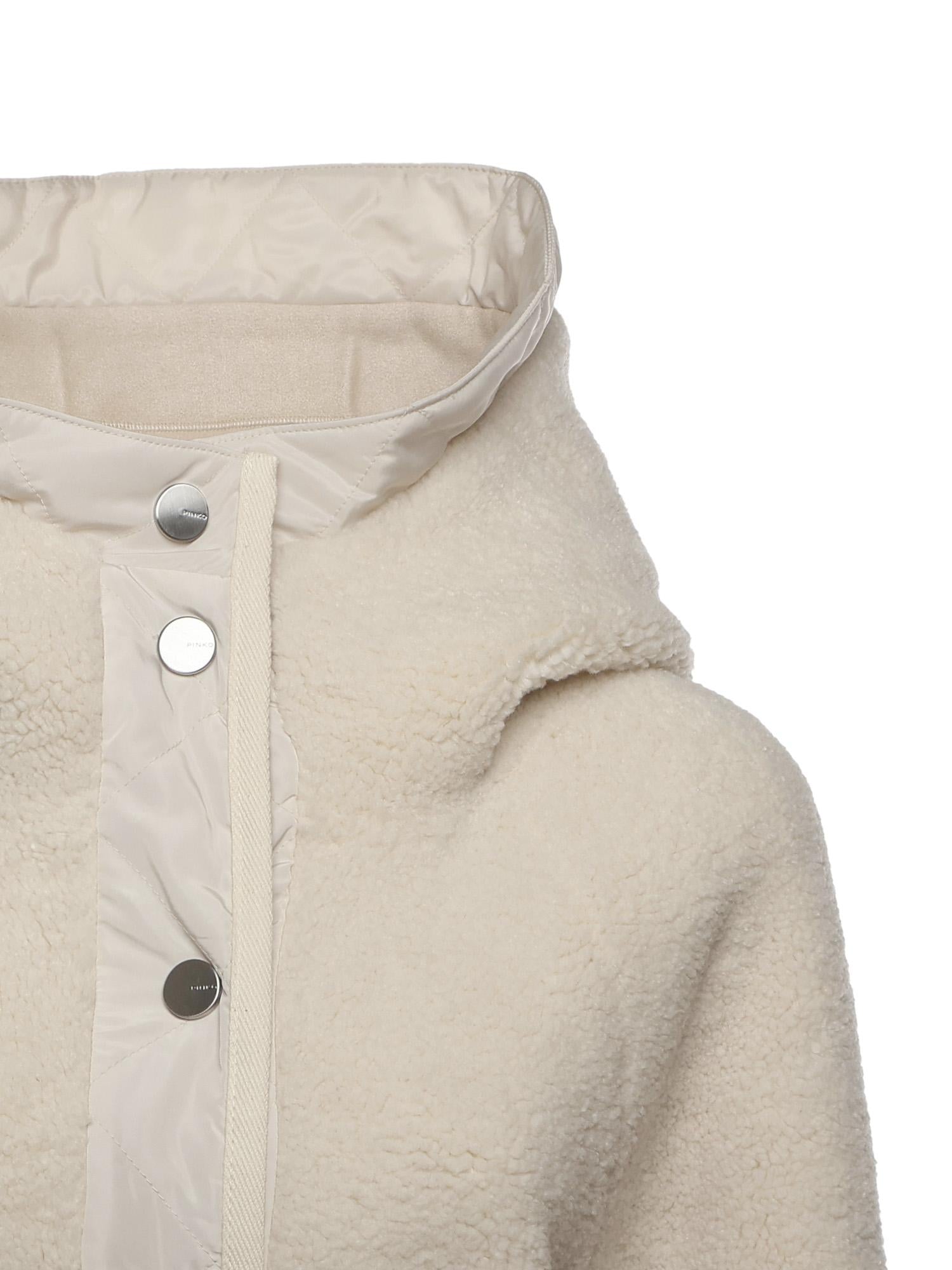 Caban corto effetto teddy 105473 A2QCC00 PINKO 