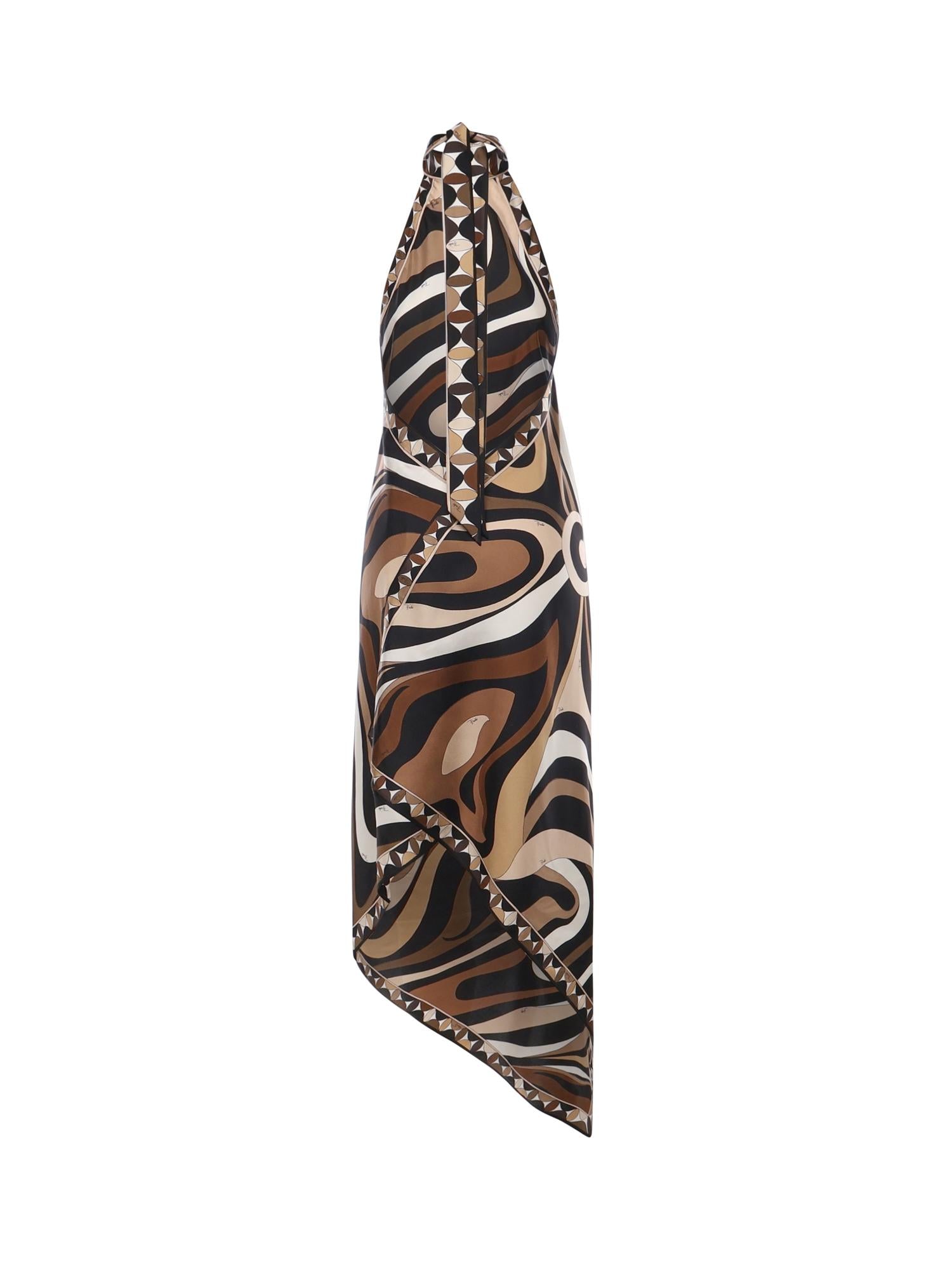 Abito lungo con stampa Marmo 5URH05 5U870004 PUCCI 