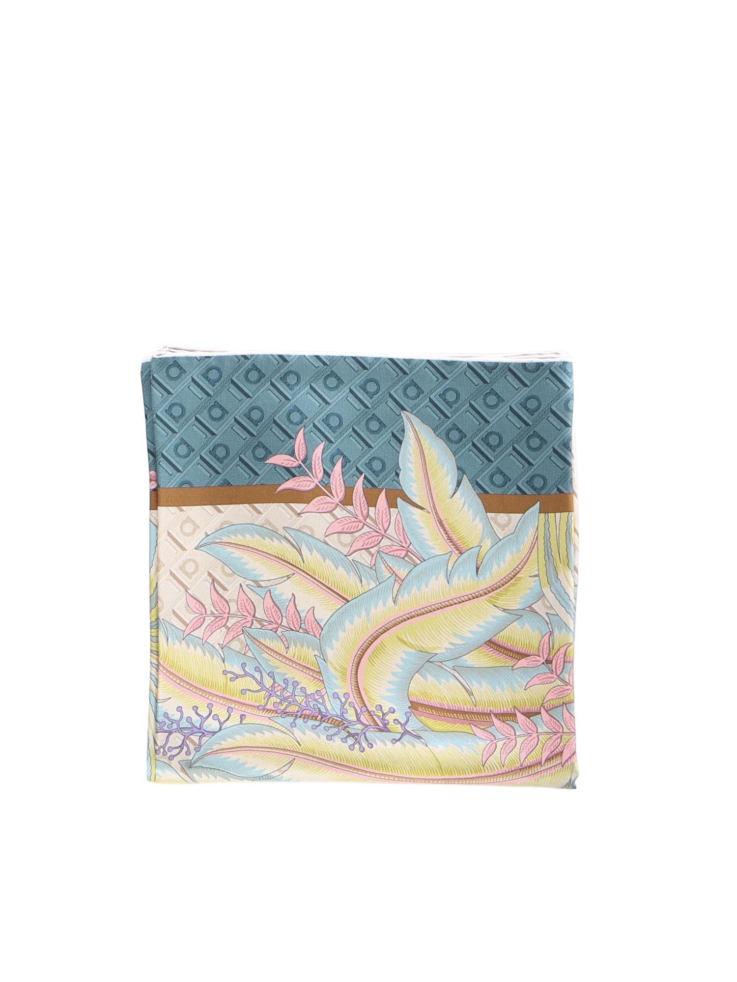 Foulard in seta con stampa 310215 785334002 FERRAGAMO 