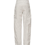 Pantaloni a gamba ampia in gabardina grigio ghiaccio 104981 A2ECI12 PINKO 