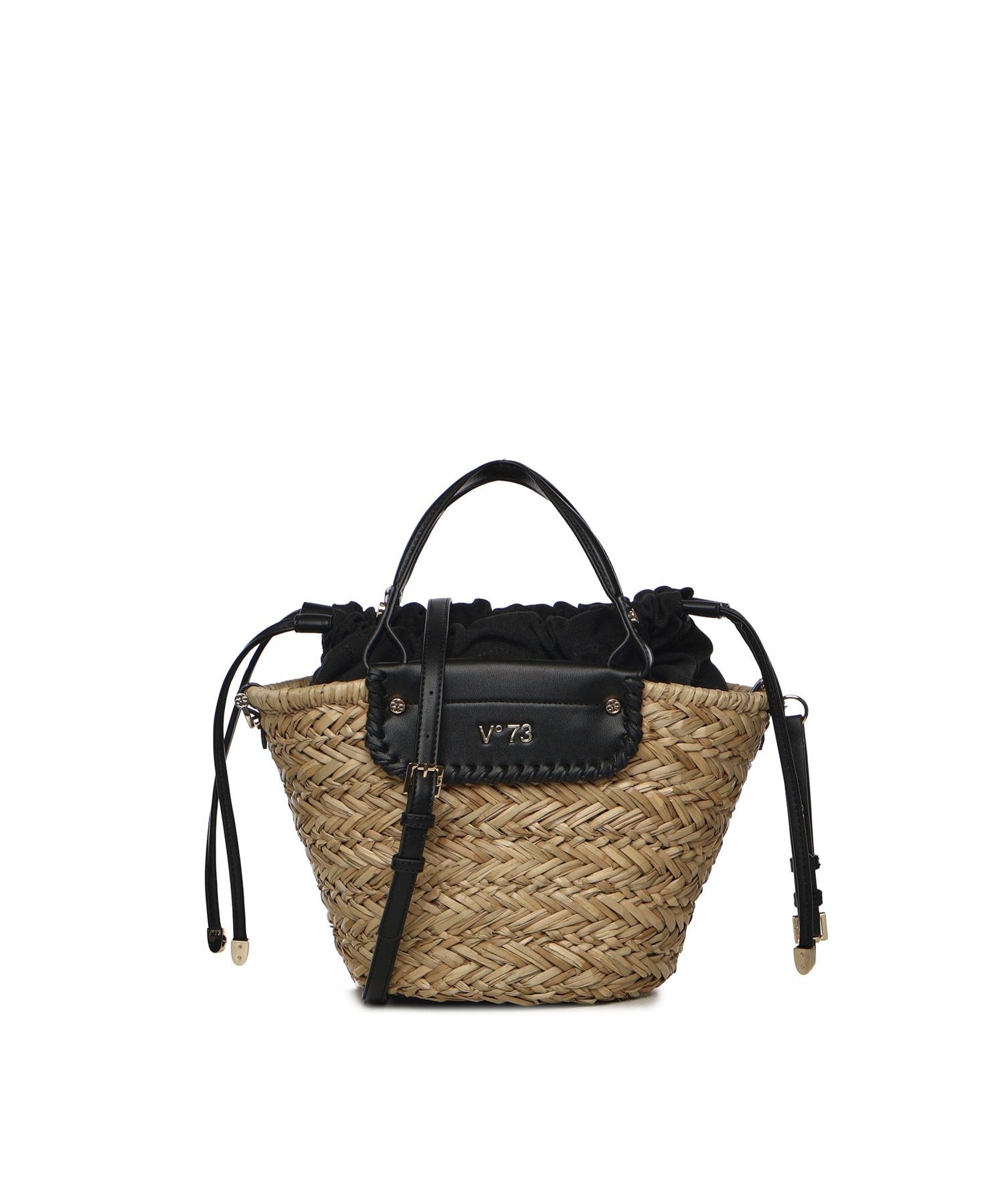 Mini bag Vanna con logo 73BS9N202 VANNANERO/NATURALE V° 73 