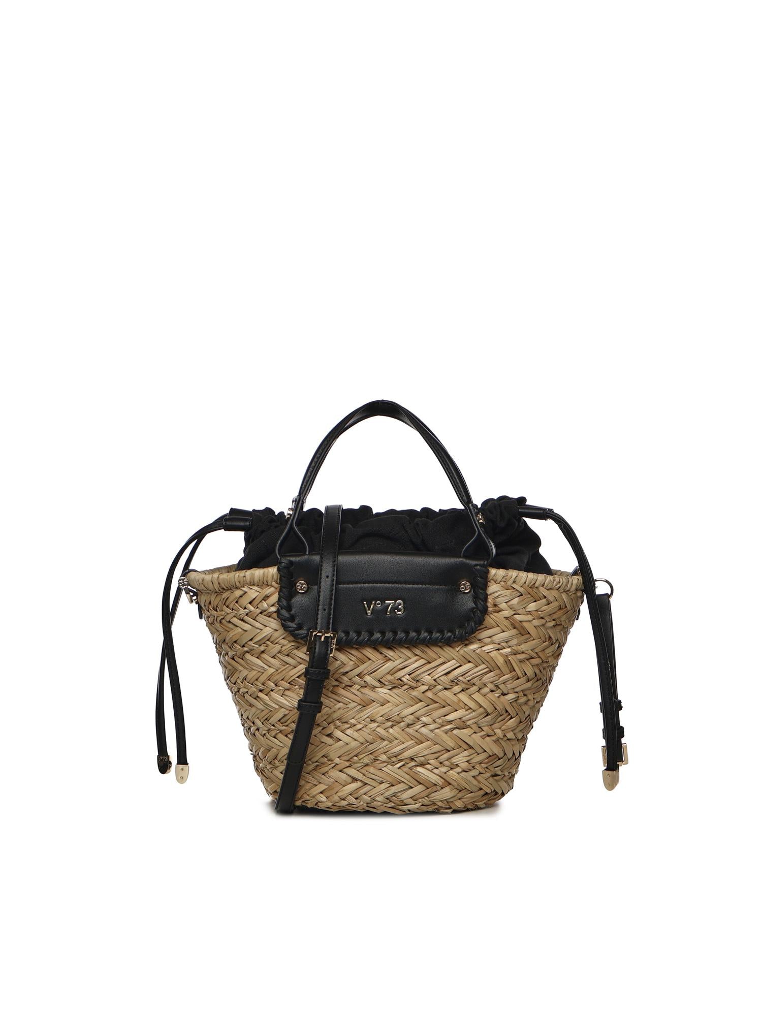 Mini bag Vanna con logo 73BS9N202 VANNANERO/NATURALE V° 73 