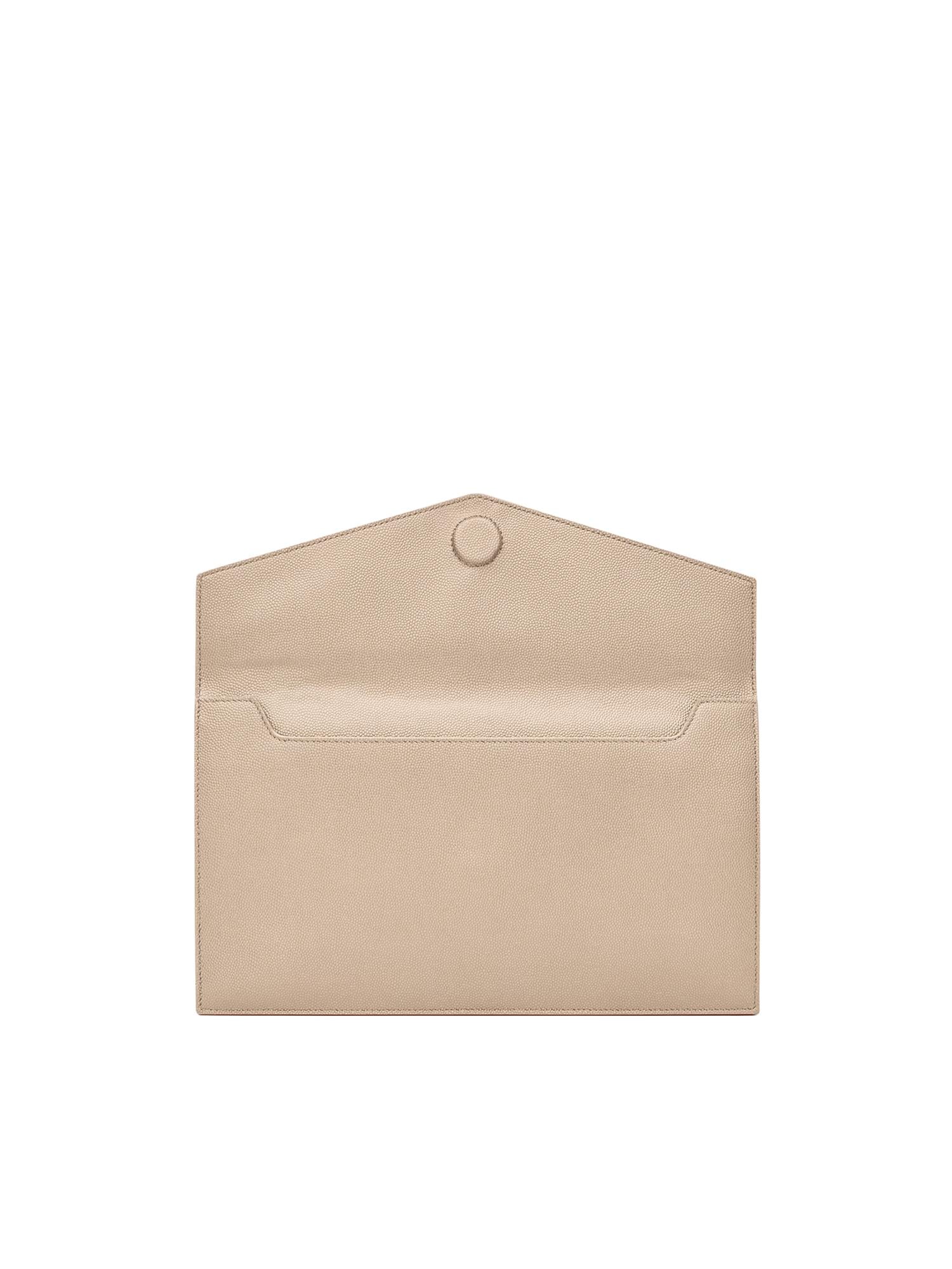 Pochette Uptown in pelle goffrata grain de poudre<BR/> 565739 1GF0J2721 SAINT LAURENT 