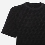 T-shirt in piquet con logo all-over FY0936 A7D5F0ABB FENDI 