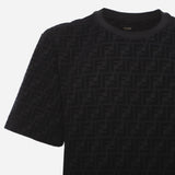 T-shirt in piquet con logo all-over FY0936 A7D5F0ABB FENDI 