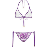 Bikini a triangolo con stampa maiolica O8A02J ONO19IP3TN DOLCE & GABBANA 