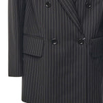 Blazer doppiopetto in lana gessata 2521046021600 002 MAX MARA 
