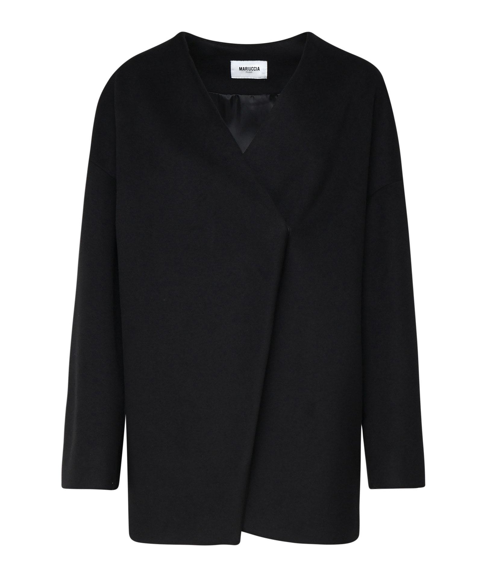 Cappotto con taglio geometrico MMD904 NERO MARIUCCIA Milano 