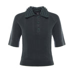 Maglia stile polo con perle 105484 A2QZX34 PINKO 