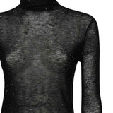 Maglia in lana con micro paillettes 105821 A2PMZ99 PINKO 