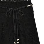 Gonna midi Rhiannon con ricamo 4248SSS251 BLK ZIMMERMANN 