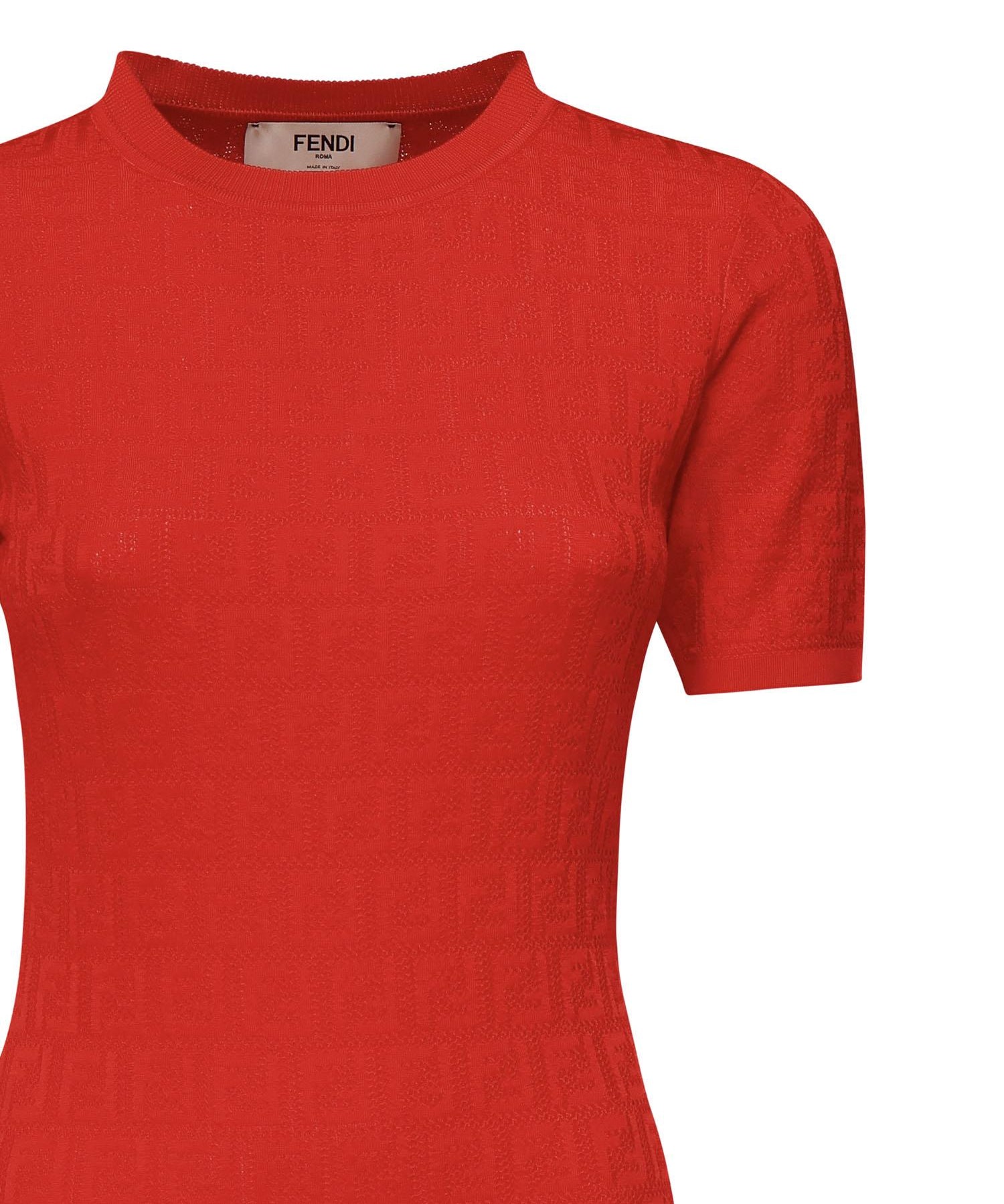 Abito in cotone e viscosa FF jacquard FZDD59 AUZRF1SAX FENDI 