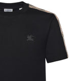 T-shirt in cotone con finiture Check 8106248 A1189 BURBERRY 