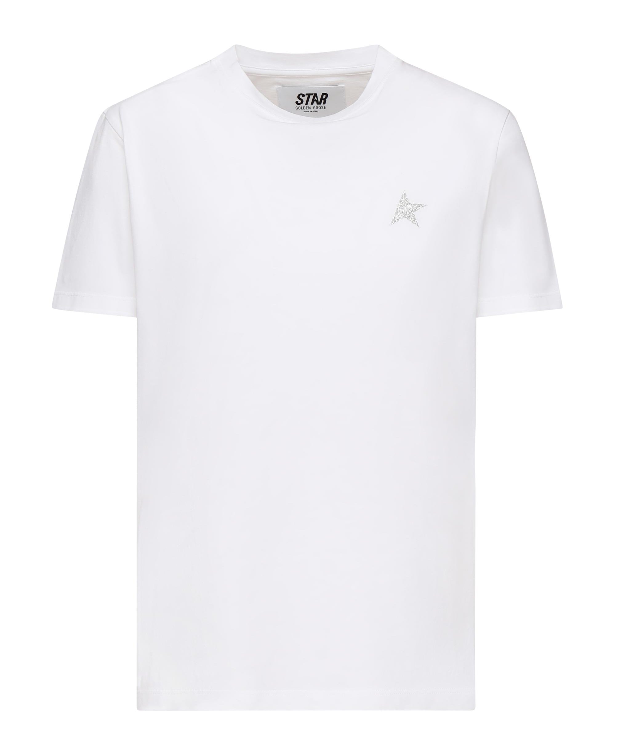 T-SHIRT IN COTONE CON LOGO GWP01220 P00059480185 GOLDEN GOOSE 