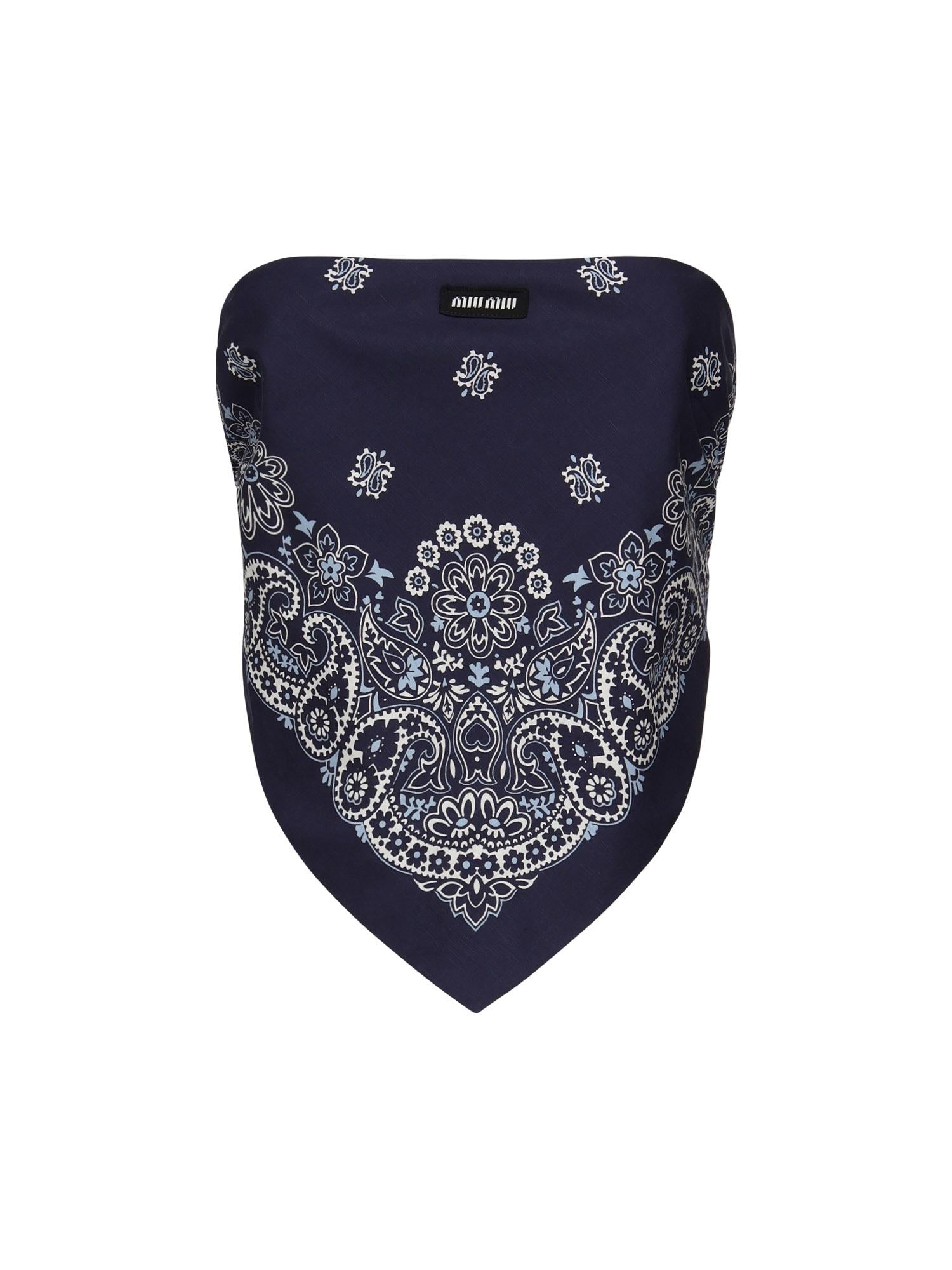Top con stampa bandana MT2008 17QIF0QV9 MIU MIU 