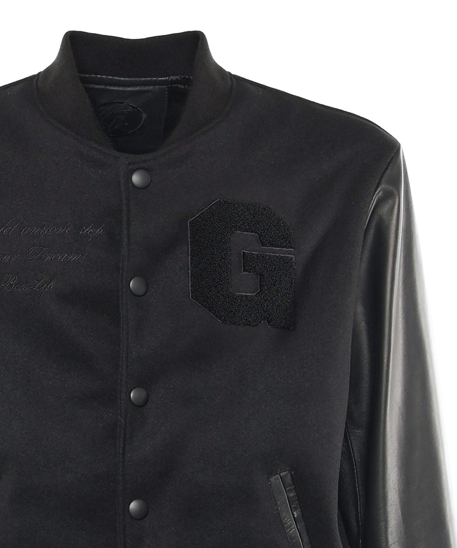 Bomber Varsity in nappa e tessuto VARSITY NAPPANERO GIULIANO GALIANO 