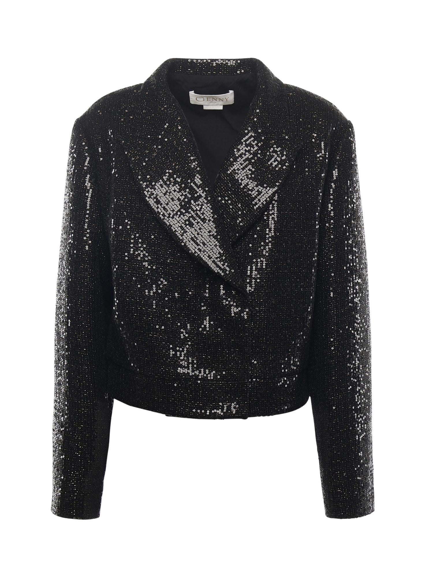 Giacca cropped con paillettes 79AAQ502 N0657899 GENNY 