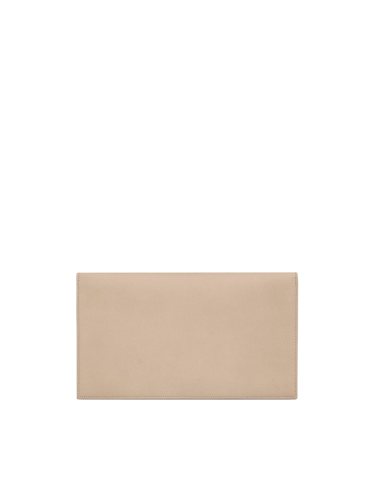 Pochette Uptown in pelle goffrata grain de poudre<BR/> 565739 1GF0J2721 SAINT LAURENT 