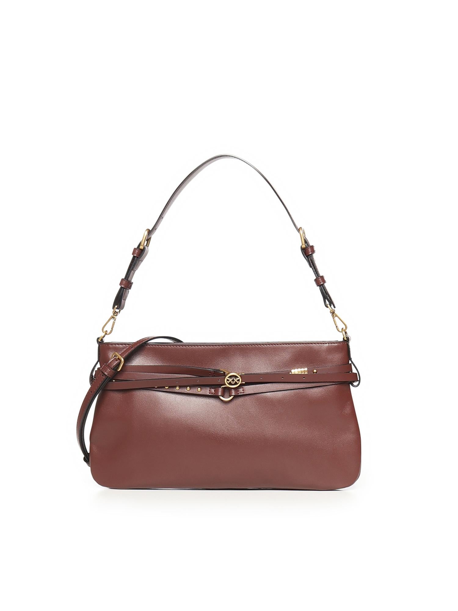 Borsa a spalla media Belt Bag in pelle 106176 A0QOR49Q PINKO 