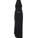 Abito lungo con scollo all'americana COPR238F5022 BLK COPERNI 