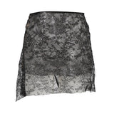 Gonna in seta FW22-019.01 FLORACrystal-Black NUE' 