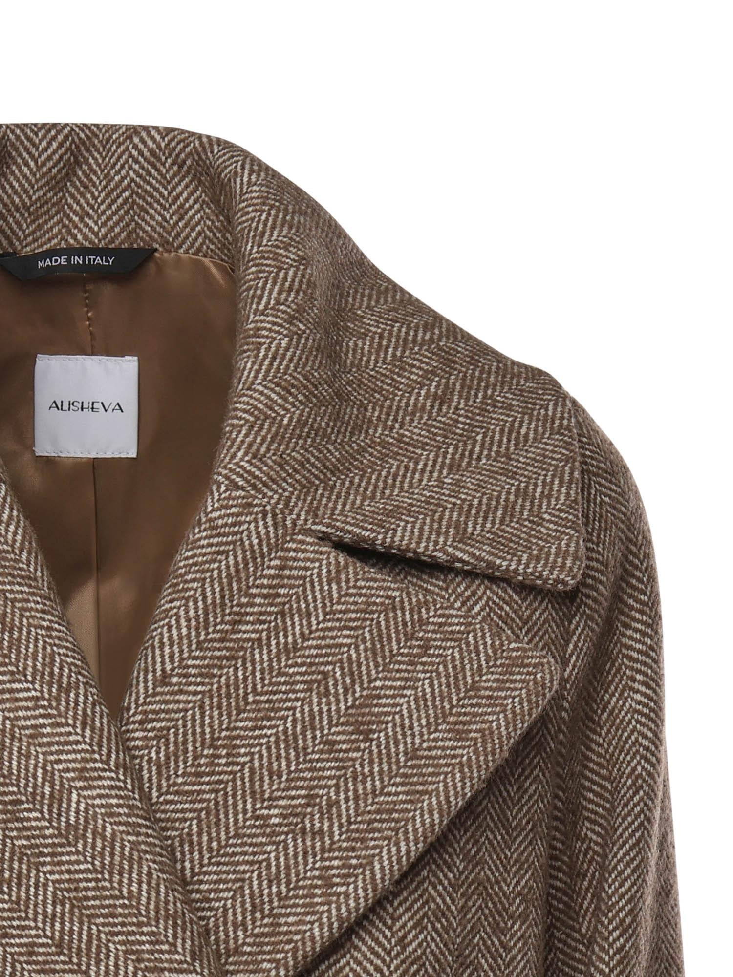 Cappotto Pesca in lana e cashmere 26AL203 CAFFE ALISHEVA 