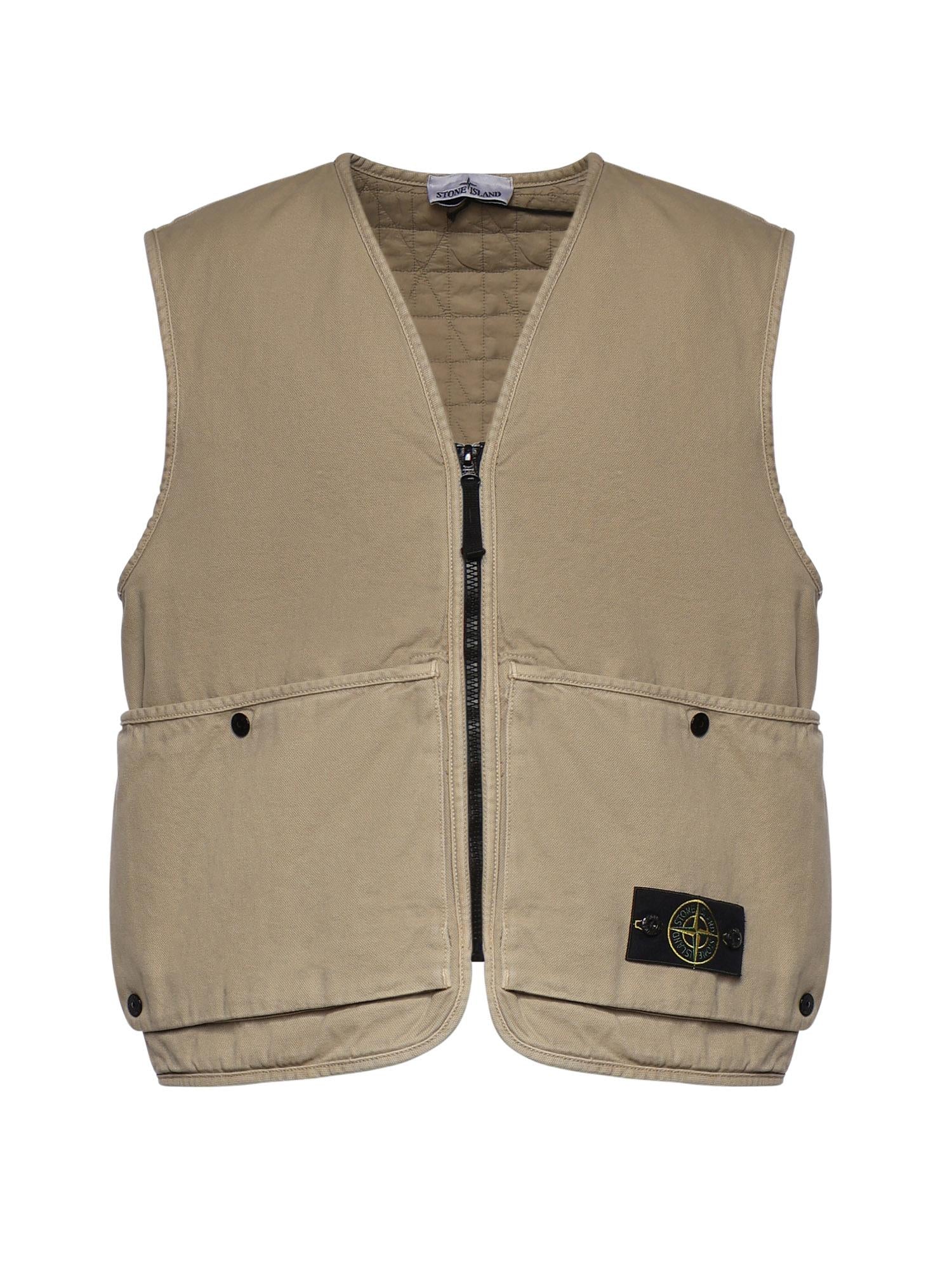 Gilet in cotone con logo L1S156100007 S0184V019A STONE ISLAND 