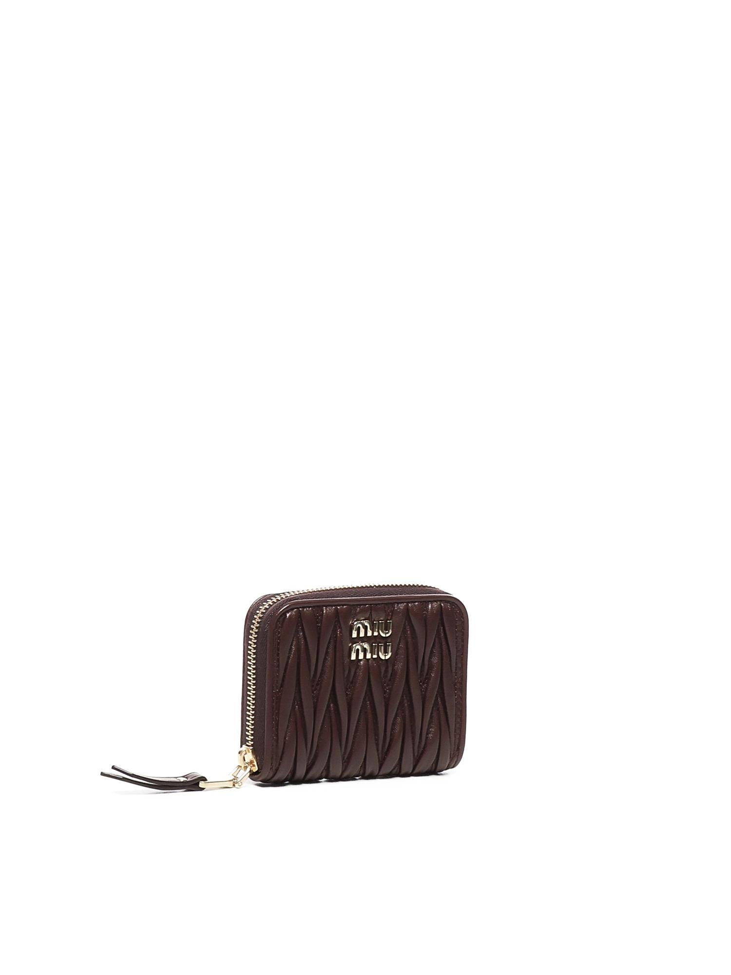 Portamonete in nappa matelassé 5MM268 AFPPF0007 MIU MIU 