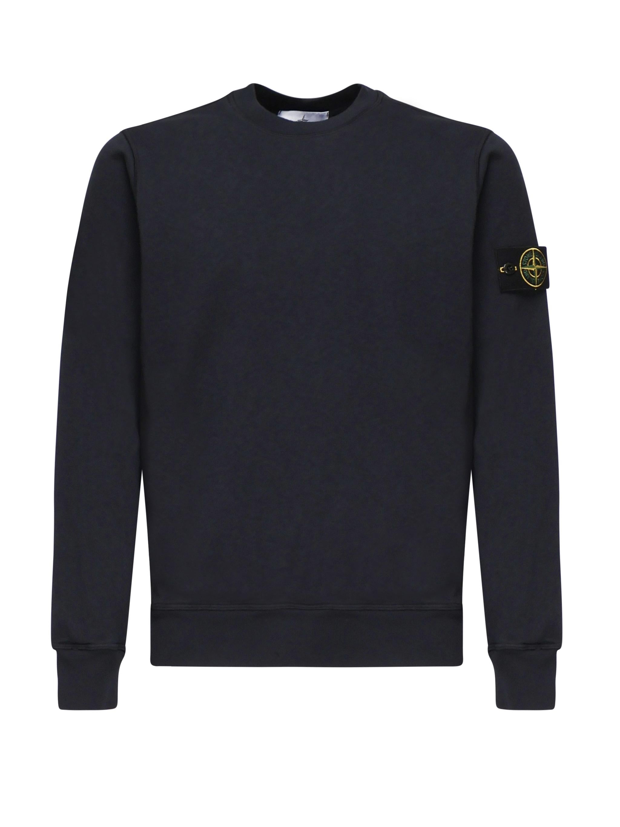 Felpa girocollo con effetto fiammato<BR/> K1S156100020 S0060V0020 STONE ISLAND 