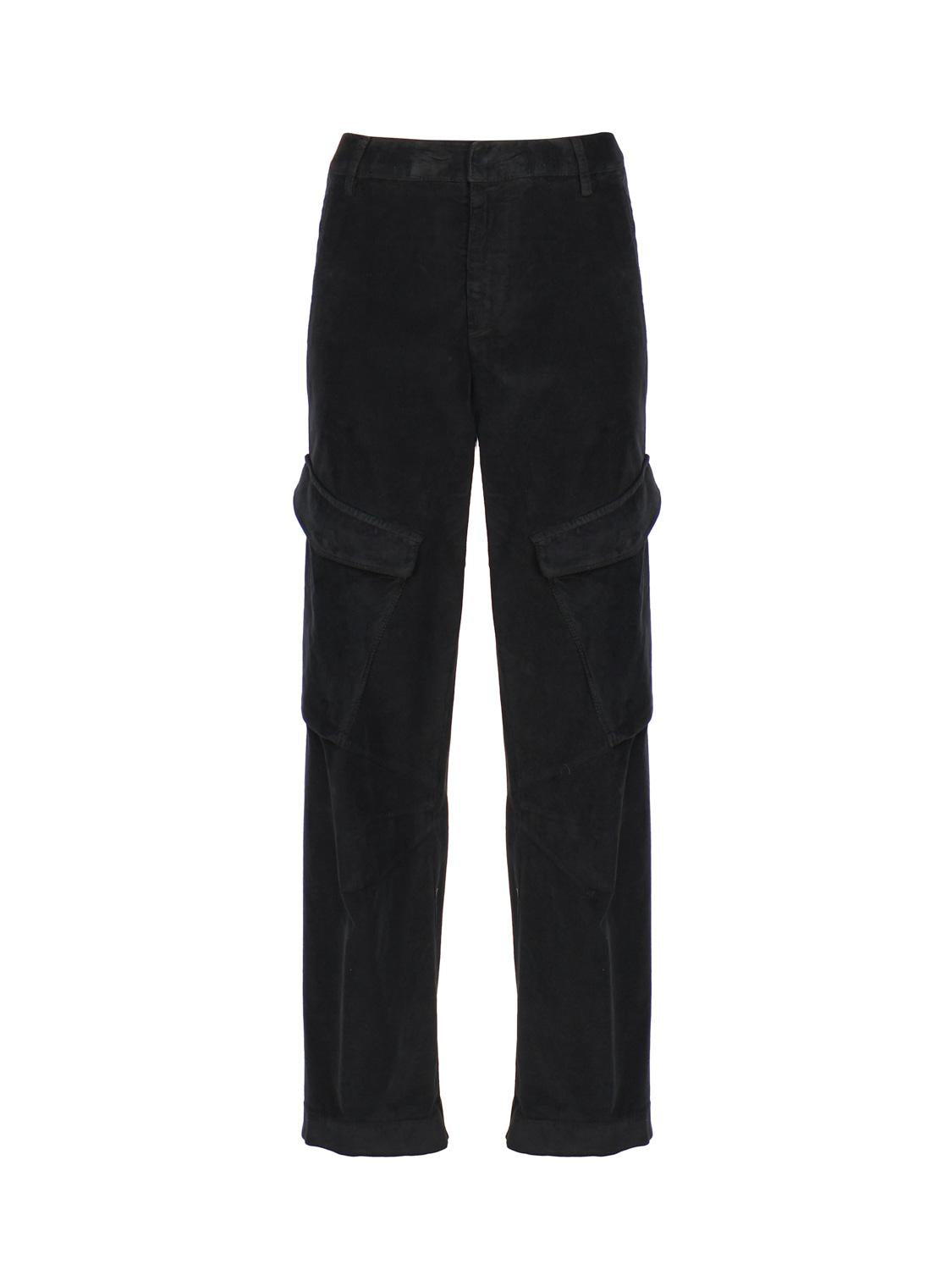 Pantaloni Camila loose in cotone<BR/> DP700VS0030Y TRT999 DONDUP 