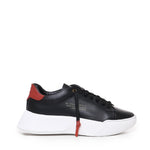 Sneakers Nemesis in pelle con lacci cerati NEMESIS2 NAPPA/CROCKBLACK/RED GIULIANO GALIANO 