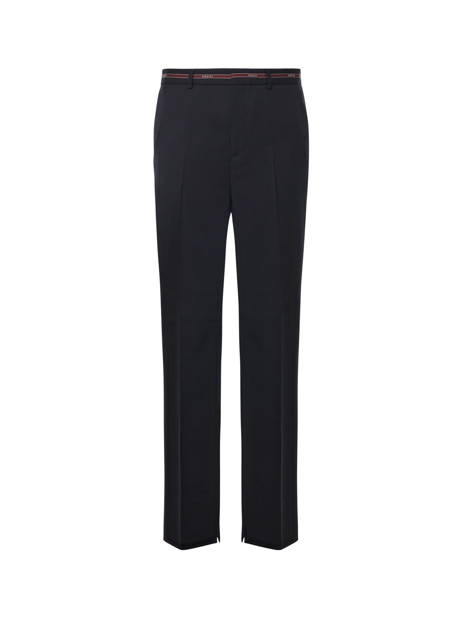 Pantalone in lana con dettaglio cimosa 832544 Z7AQV4668 GUCCI 