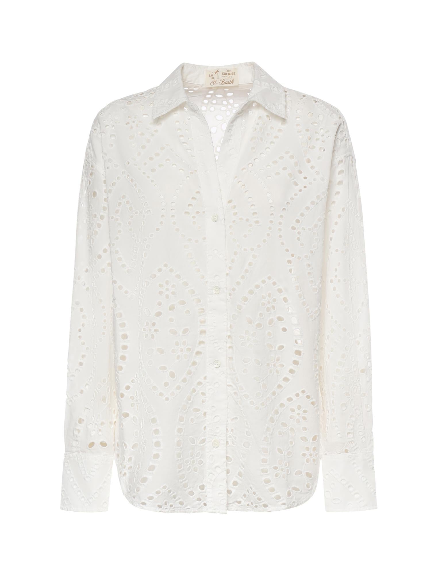 Camicia in cotone sangallo CYS0001 01000L MC2 SAINT BARTH 