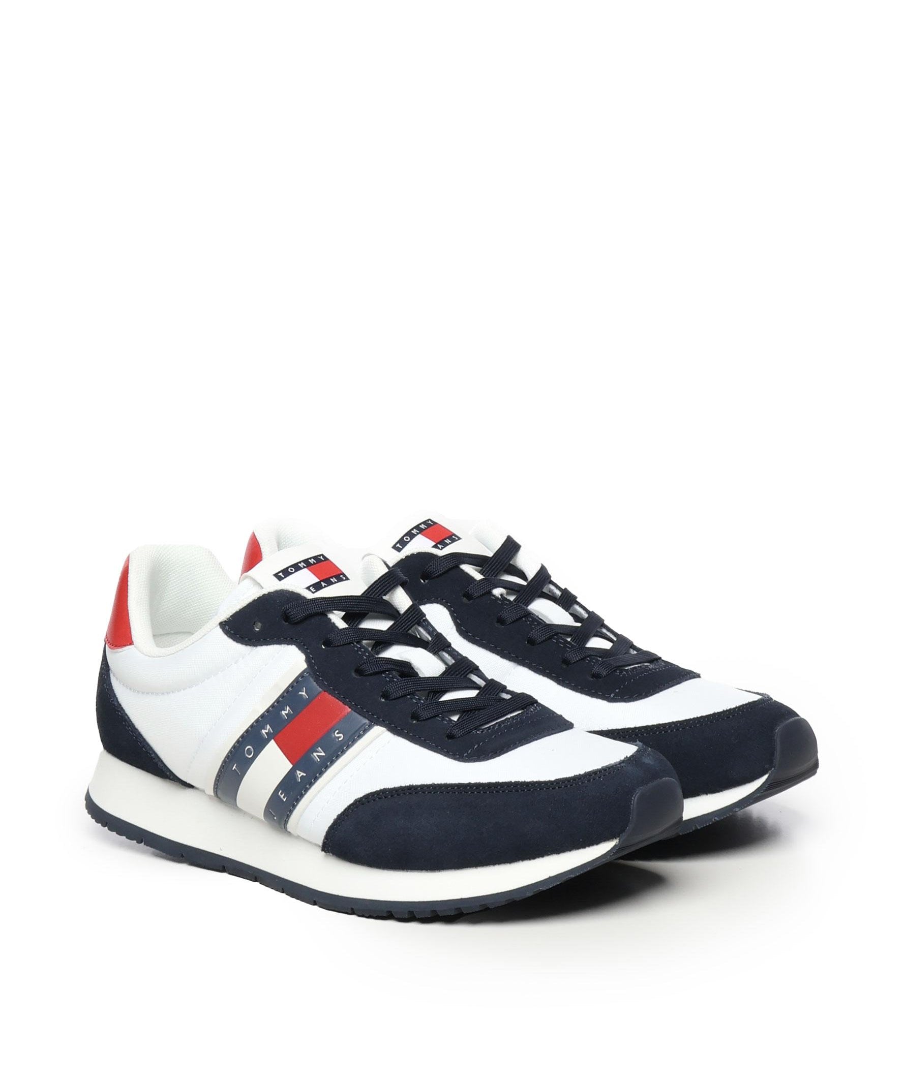Sneakers running in camoscio con logo EM0EM01351 XLC TOMMY HILFIGER 