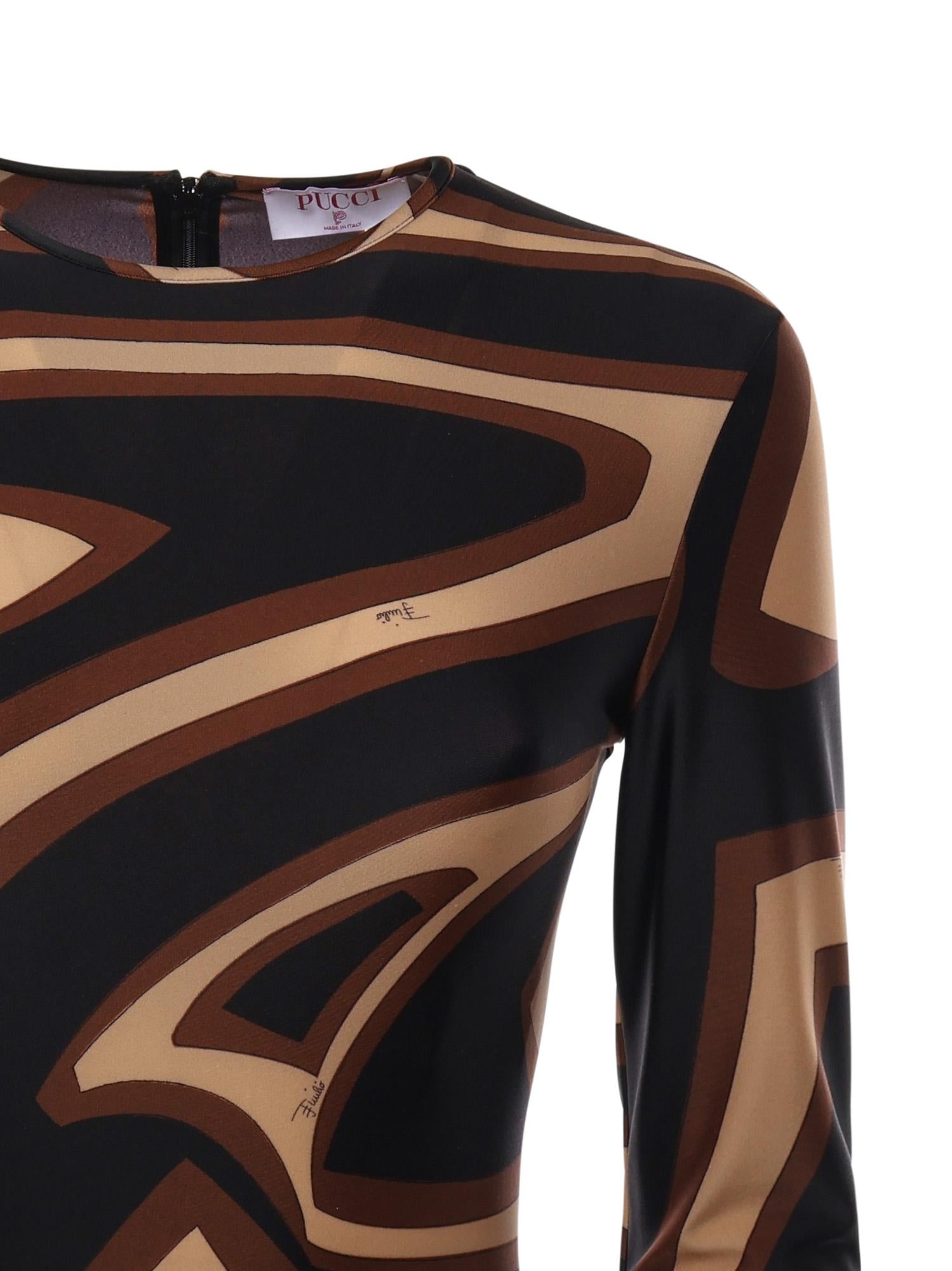 Abito a tubino con stampa Labirinto 5UJG65 5U745049 PUCCI 